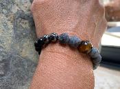 Bracelet Obsidienne-Hématite-Labradorite-Œil de Tigre