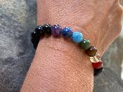Véritable bracelet 7 Chakras en pierre naturelle